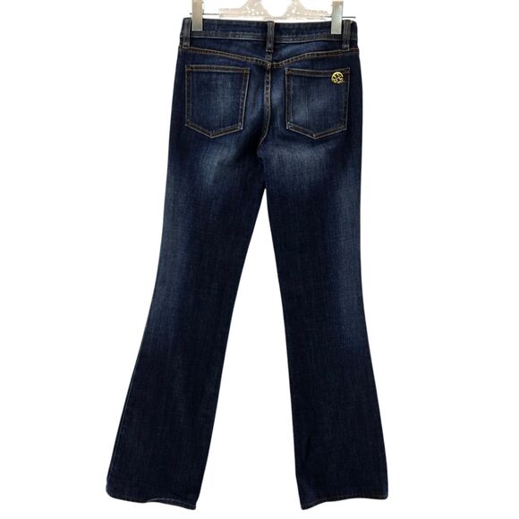 Tory Burch Bootcut Jeans Womens 25 Classic Tory Logo Low Rise Y2K Style Designer - Picture 4 of 13